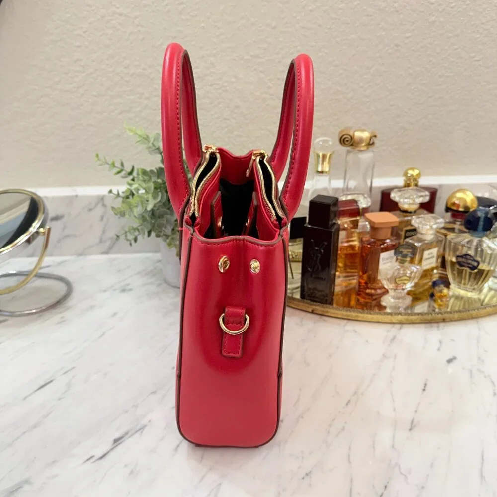 Love Moschino Red Vegan Leather Bag with Gold Hardware Worn Once - Picture 11 of 17